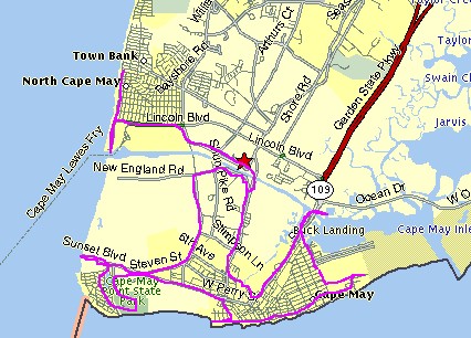 Map of route.