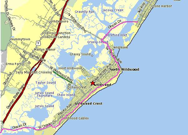 Map of route.